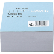 LOAN TACO NOTAS BLANCO 100x100mm 500H ENCOLADO T-148